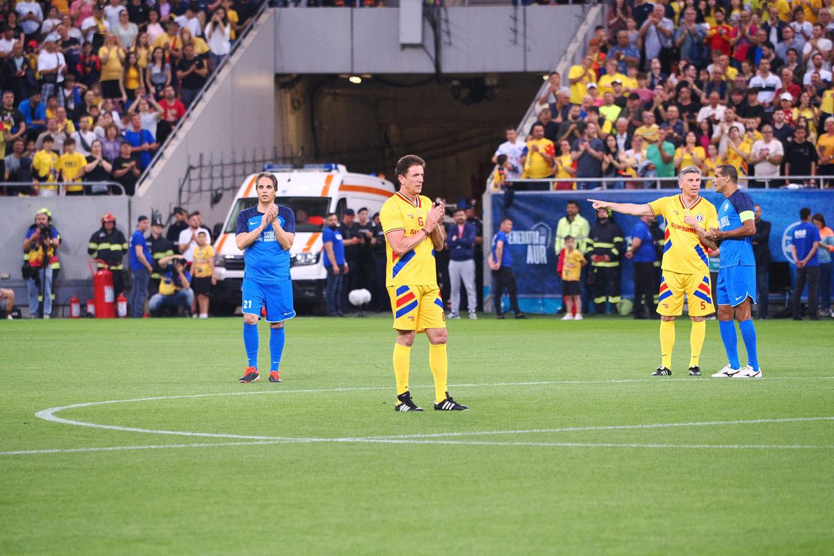 Coregrafie cu Daniel Prodan în meciul de retragere al Generației de Aur