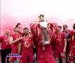 Liverpool a primit trofeul de campioană în Premier League, foto: captură Digi Sport