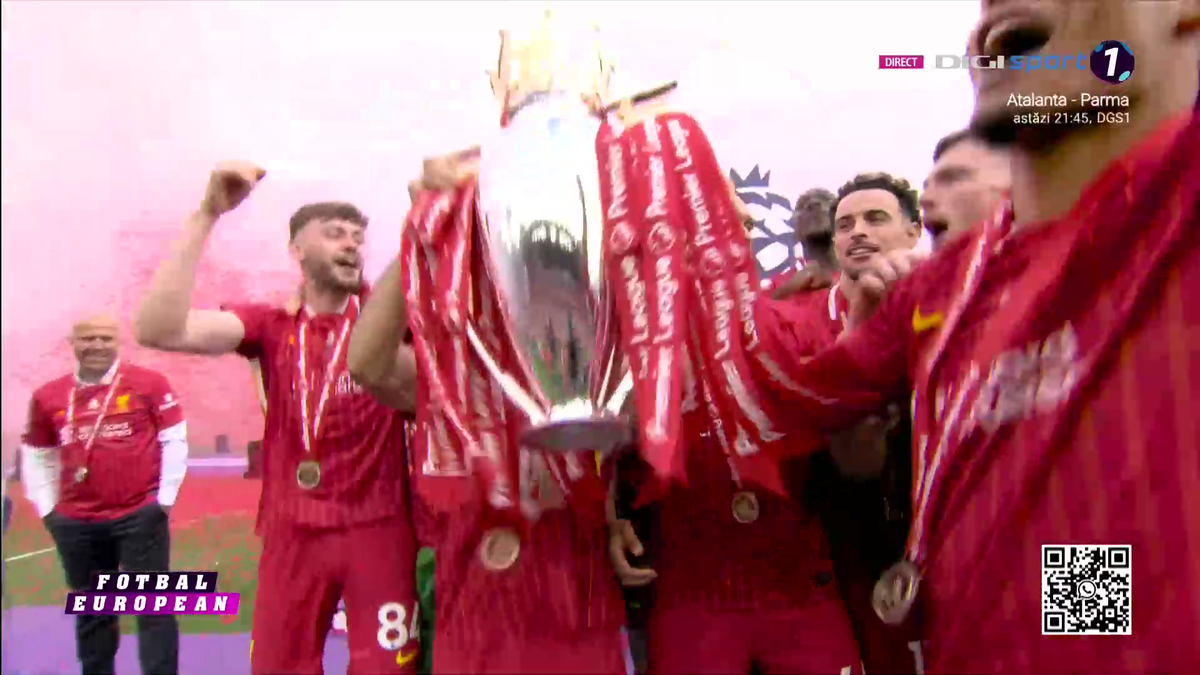 Liverpool a primit trofeul de campioană în Premier League, sub ochii lui Klopp + Gestul neașteptat aplaudat de întreg stadionul