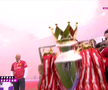 Liverpool a primit trofeul de campioană în Premier League, foto: captură Digi Sport