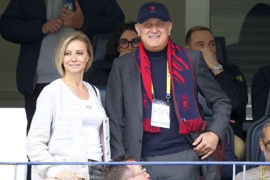 Dan Șucu și Diana Șucu, pe stadion la Genoa/ foto: Imago Images