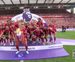 Liverpool a primit trofeul de campioană în Premier League, foto: captură Digi Sport