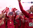Liverpool a primit trofeul de campioană în Premier League, foto: captură Digi Sport