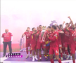 Liverpool a primit trofeul de campioană în Premier League, foto: captură Digi Sport