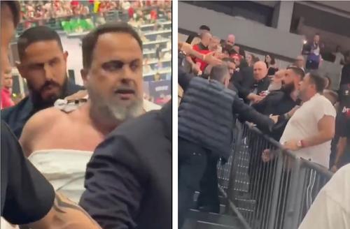 Evangelos Marinakis, patronul clubului elen, a fost aproape de un conflict fizic cu Grigoris Dimitriadis, nepotului premierului Kyriakos Mitsotakis.
