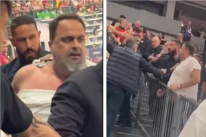 Controversatul Evangelos Marinakis, „șifonat” în timpul finalei Euroligii » Scandal cu omul implicat în „Predatorgate”