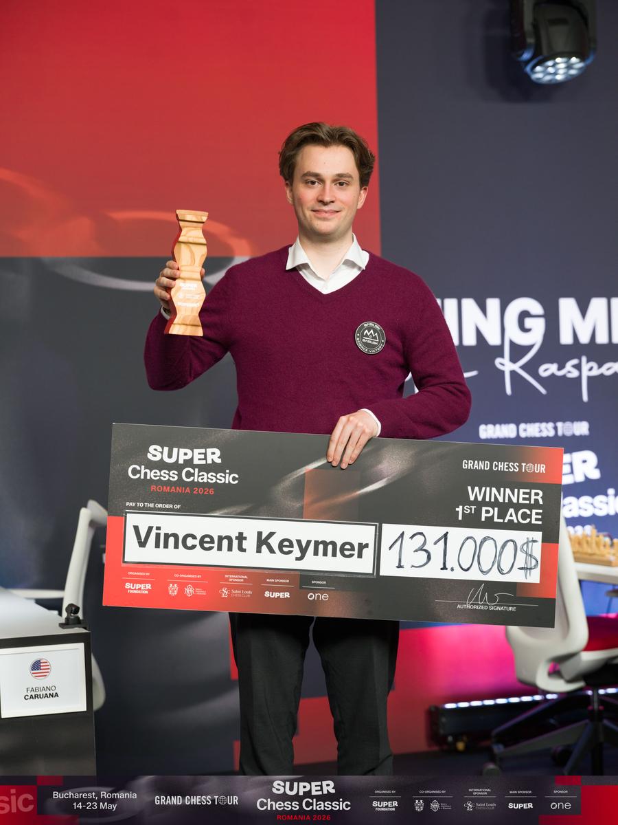 Vincent Keymer câștigă Super Chess Classic România la debutul său în Grand Chess Tour