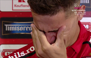 DINAMO - FCSB 0-3. Căpitanul lui Dinamo a izbucnit în lacrimi la declarații: „Mă simt ultimul om! Îmi vine să mă las!”