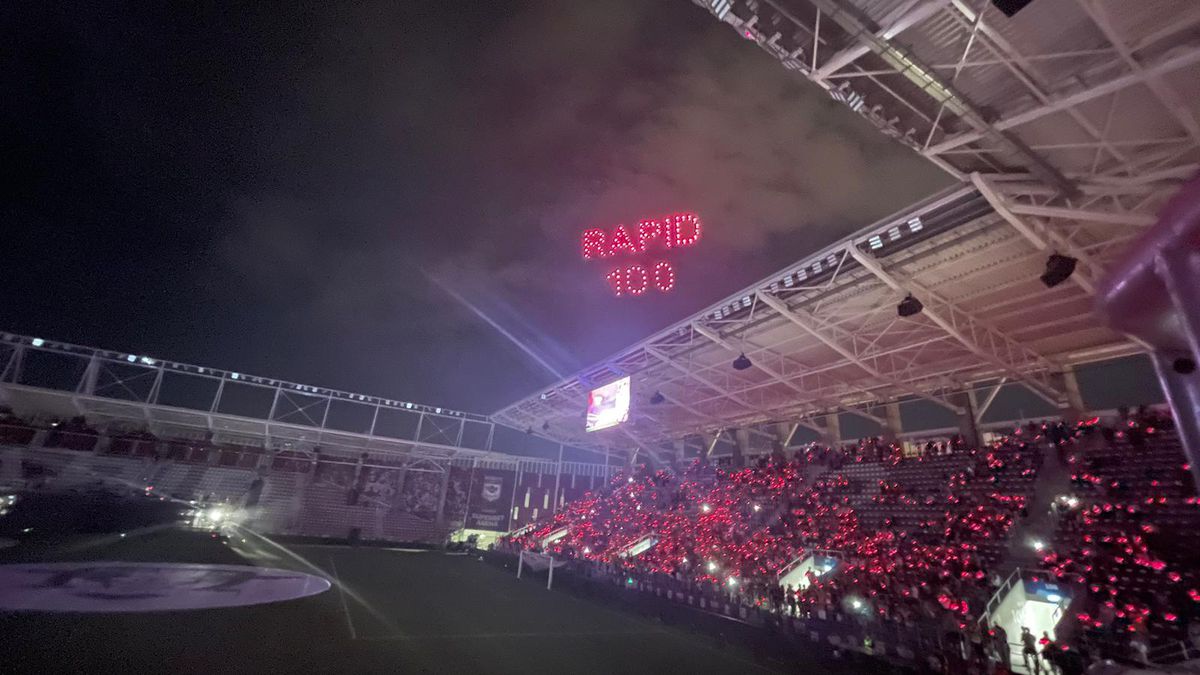 Drone deasupra Giuleștiului la centenarul clubului Rapid