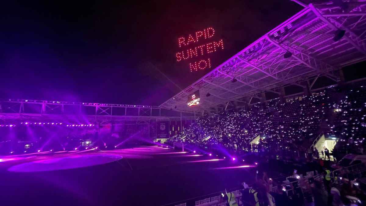 Moment aparte la centenar: ce a apărut pe cer, deasupra arenei din Giulești