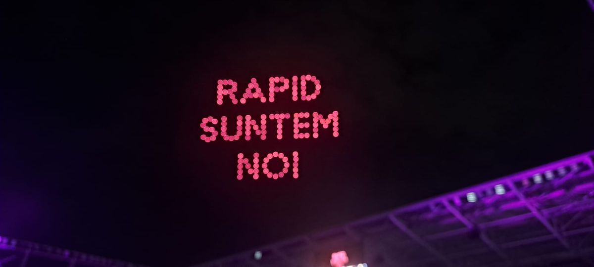 Drone deasupra Giuleștiului la centenarul clubului Rapid