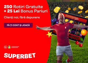 Vezi ce rapid obții 25 Lei Pariu Gratuit și 250 Free Spins Sizzling Hot de la Superbet.ro
