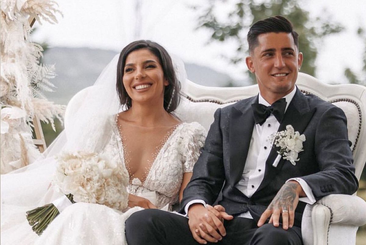 Steliano Filip s-a căsătorit religios cu Fiviane! Cum arată soția fotbalistului în rochie de mireasă