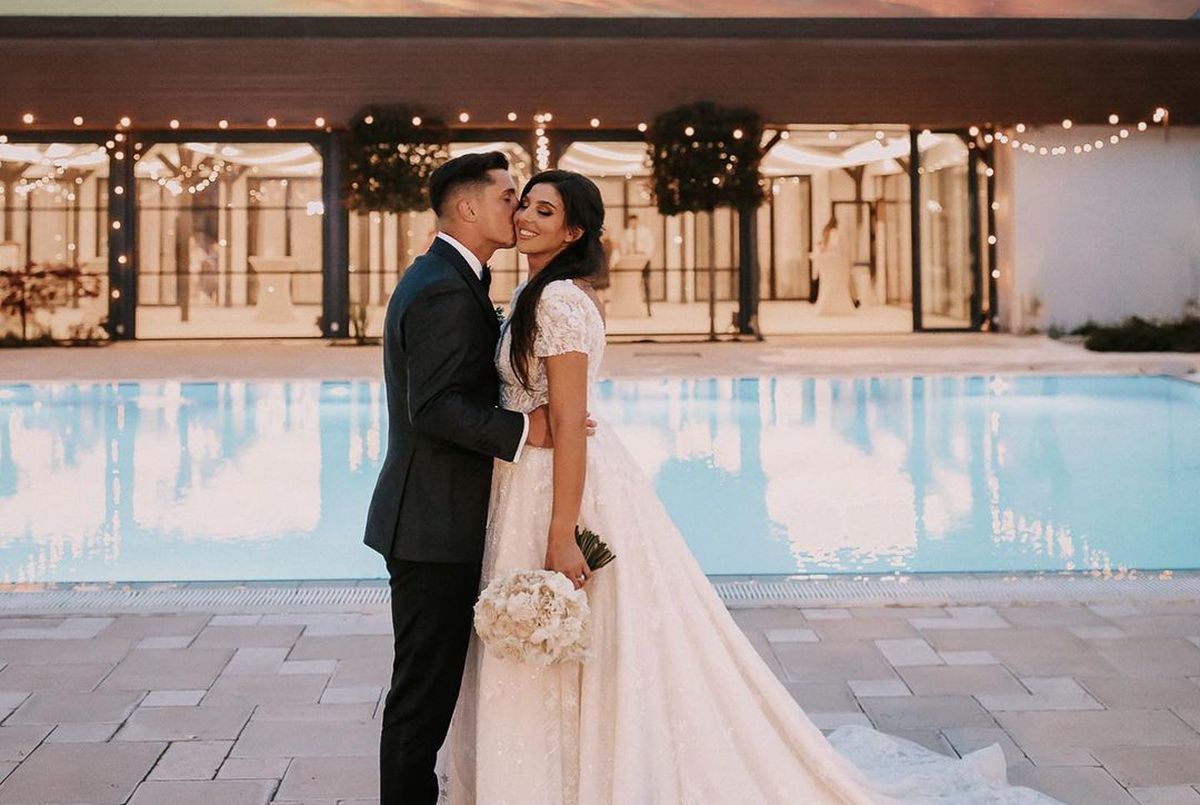 Steliano Filip s-a căsătorit religios cu Fiviane! Cum arată soția fotbalistului în rochie de mireasă