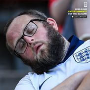 Pe stadion sau la terase, suporterii Angliei au privit cu greu prestația naționalei lui Southgate în fața Sloveniei / Sursă foto: Instagram@ 433