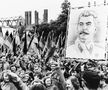 Manifestație la care a fost afișat un tablou cu Stalin FOTO: Gulliver