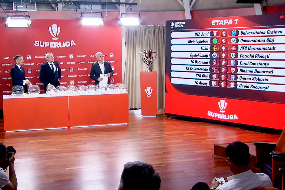 Program Superliga 2025-2026: FCSB și CFR debutează acasă + Deplasări încinse pentru Craiova, Dinamo și Rapid în prima rundă