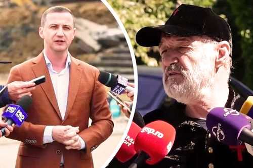 Alfred Simonis și Gigi Becali, fotomontaj: Diana Vasilescu