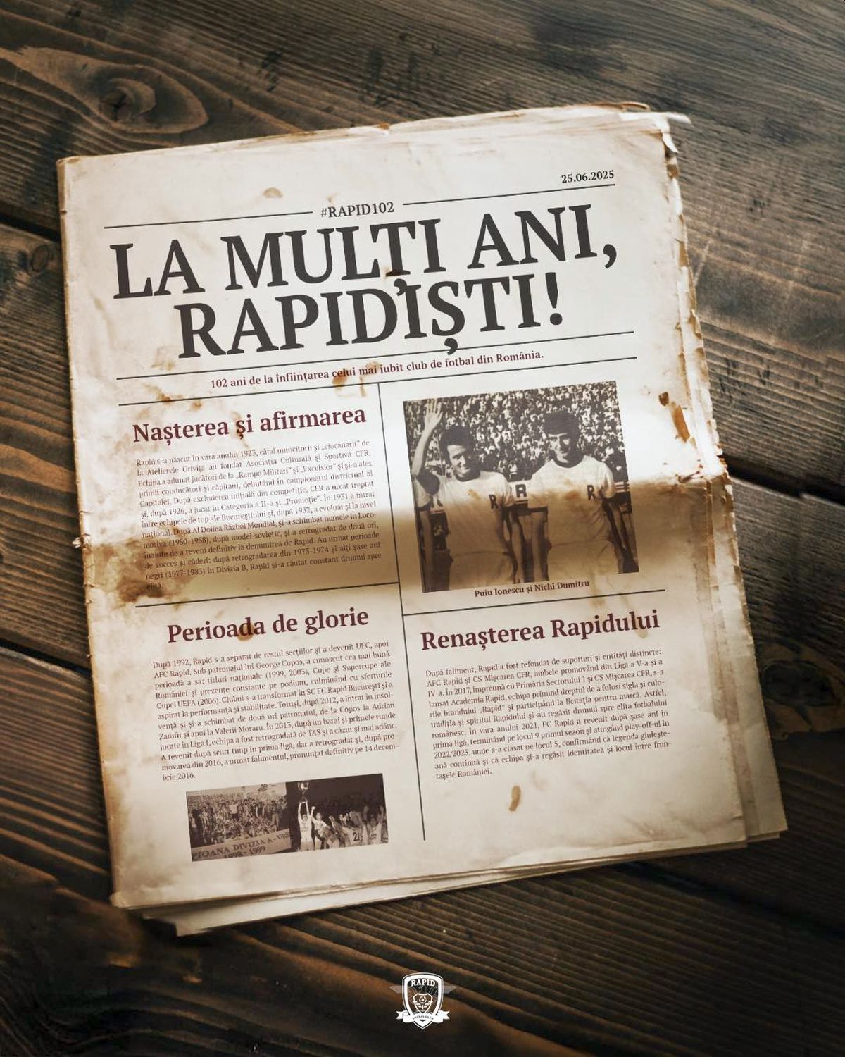 La 102 ani de la înființare, rapidiștii s-au războit cu șefimea în miez de noapte: „Pentru voi e o zi oarecare”