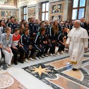 David Popvovici, întâlnire cu Papa Leon al XIV-lea // foto: vaticannews.va