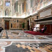 David Popvovici, întâlnire cu Papa Leon al XIV-lea // foto: vaticannews.va