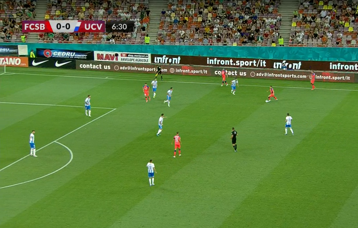 Olimpiu Moruțan, gol fabulos în FCSB - Universitatea Craiova