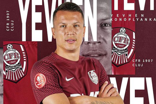 Yevhen Konoplyanka // sursă foto: Facebook @ Fotbal Club CFR 1907 CLUJ