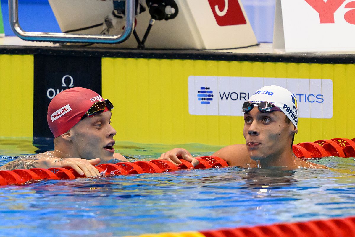 Imaginile momentului » Cum a reacționat David Popovici imediat după finala probei de 200m liber