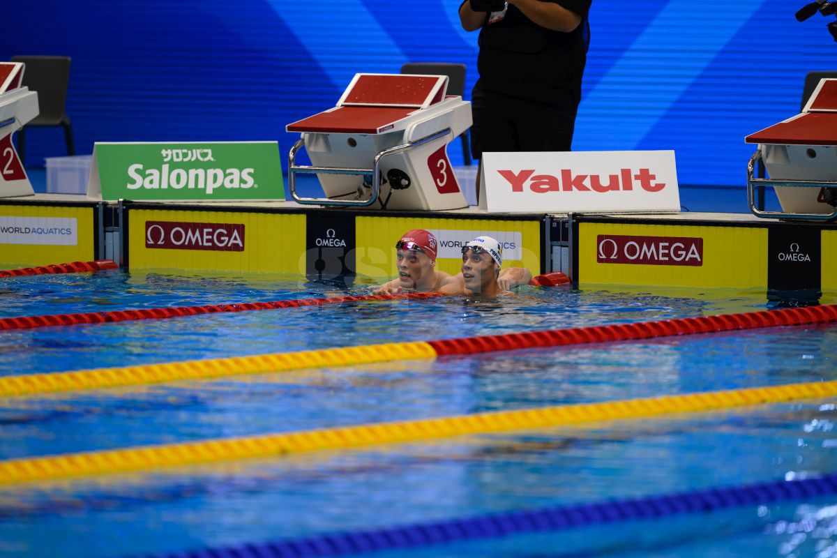 Imaginile momentului » Cum a reacționat David Popovici imediat după finala probei de 200m liber