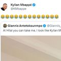 Postarea lui Giannis l-a amuzat pe Kylian Mbappe
