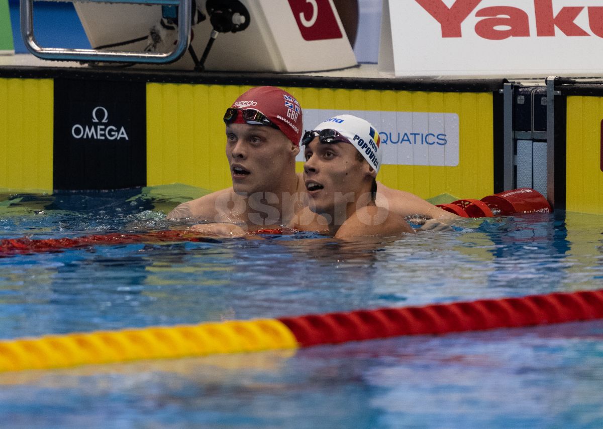 Imaginile momentului » Cum a reacționat David Popovici imediat după finala probei de 200m liber