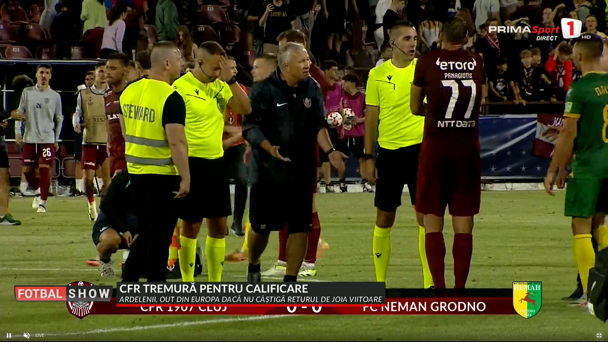 Dan Petrescu, nervos după CFR Cluj - Neman Grodno