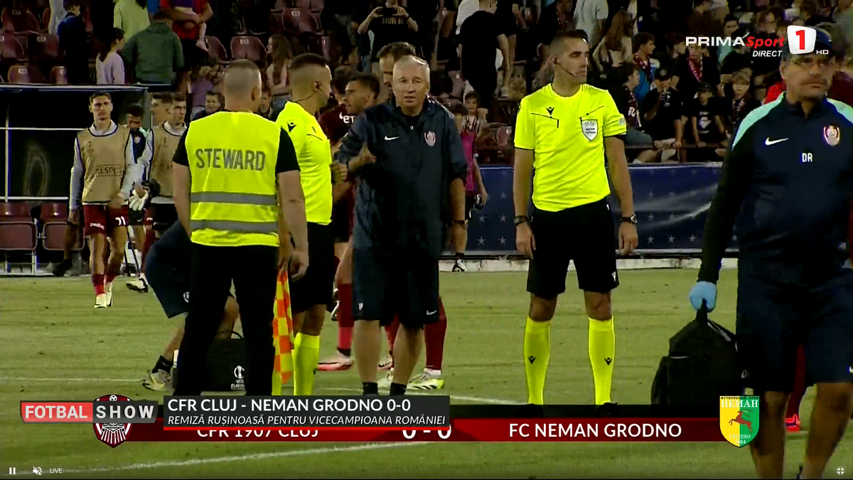 Dan Petrescu, nervos după CFR Cluj - Neman Grodno