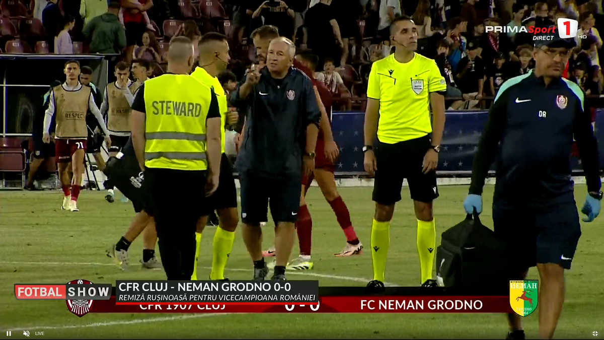 Dan Petrescu, nervos după CFR Cluj - Neman Grodno