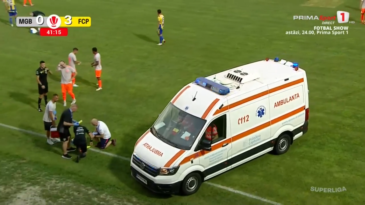 Accidentare horror a tușierului la Metaloglobus - Petrolul