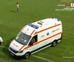 Accidentare horror a tușierului la Metaloglobus - Petrolul. FOTO: captură Prima Sport