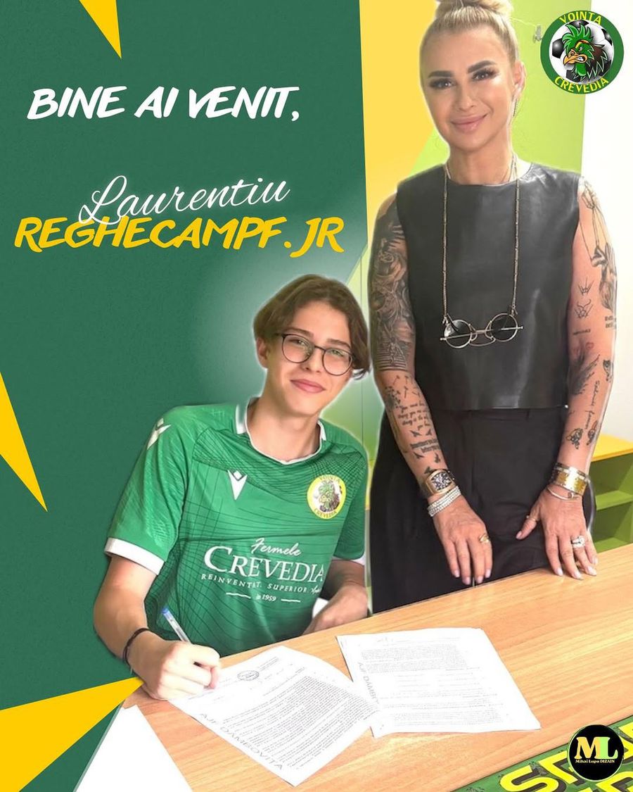 «Bebeto», fiul Anamariei Prodan și al lui Laurențiu Reghecampf, a semnat primul contract profesionist: „Îmi dau lacrimile”