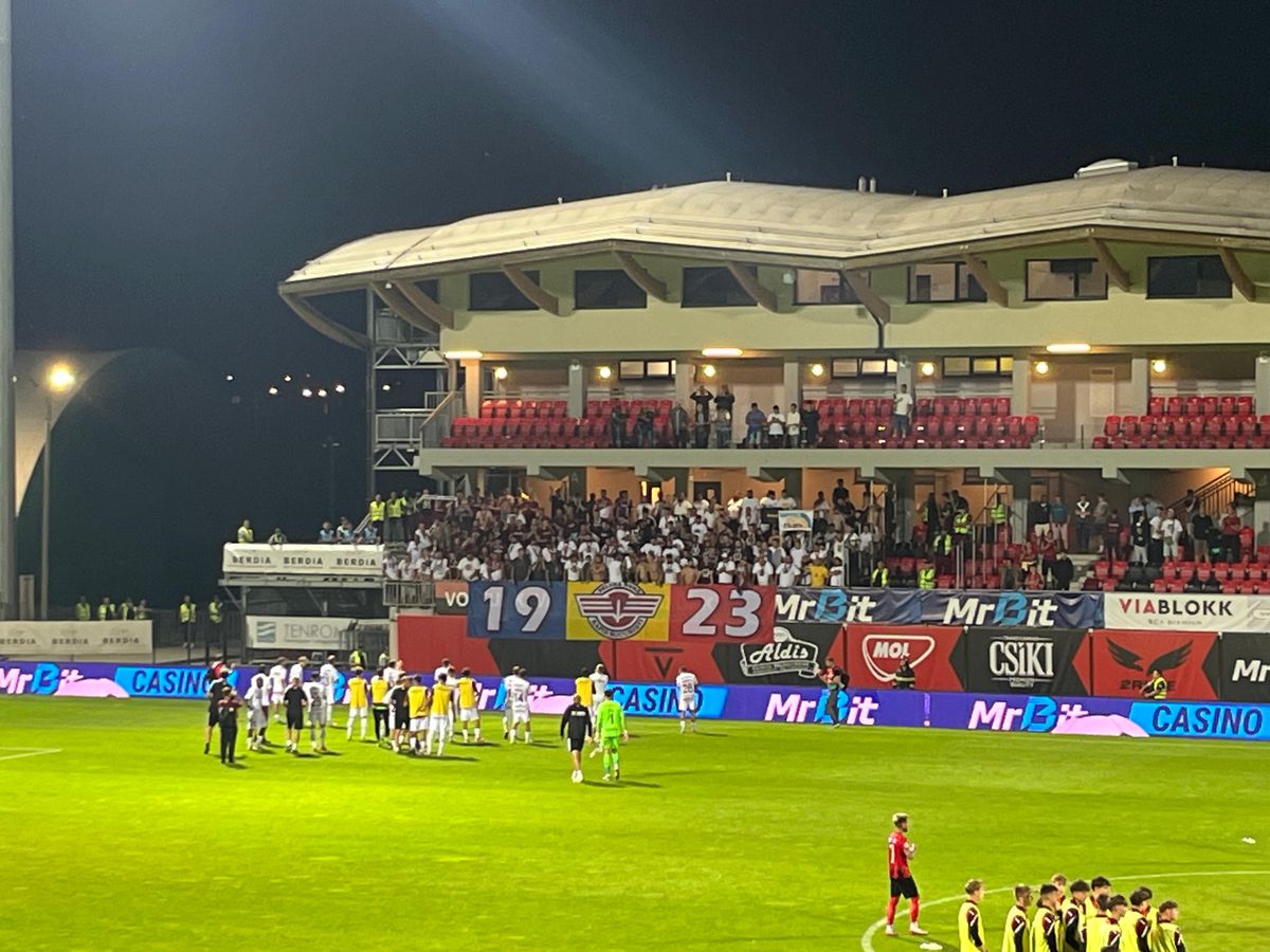 Scenele surprinse la finalul meciului Csikszereda - Rapid » Antrenorul a înjurat-o cu patos pe Steaua