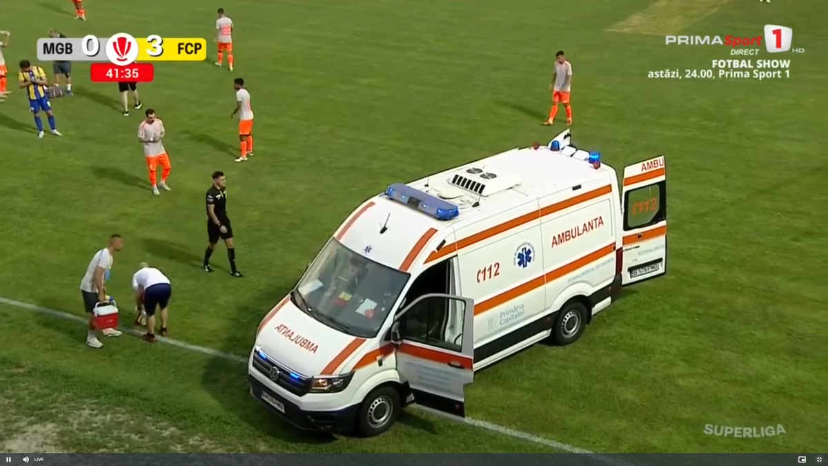 Accidentare horror a tușierului la Metaloglobus - Petrolul