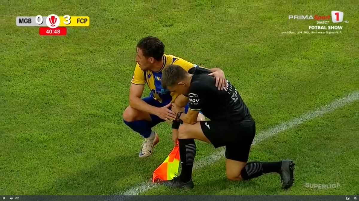 Accidentare horror a tușierului la Metaloglobus - Petrolul