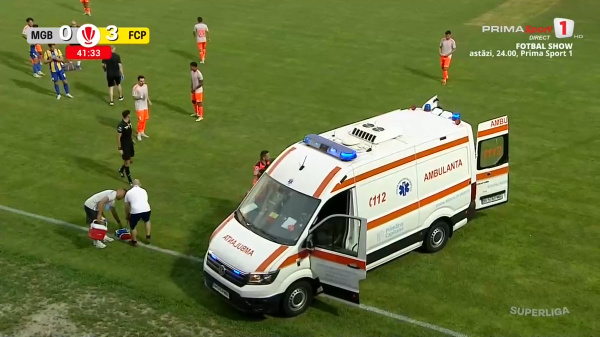 Accidentare horror a tușierului la Metaloglobus - Petrolul