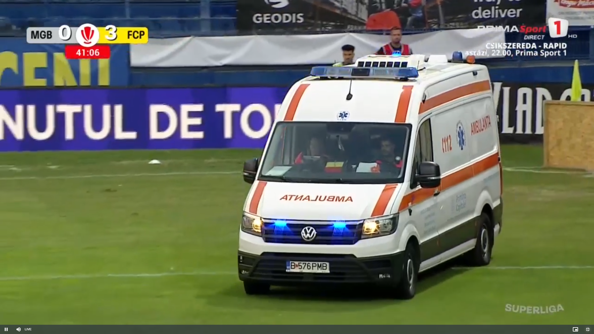 Accidentare horror a tușierului la Metaloglobus - Petrolul