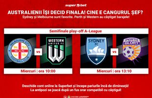 Cine se trezește de dimineață, departe ajunge. Pariază la Superbet pe semifinalele campionatului australian de fotbal!