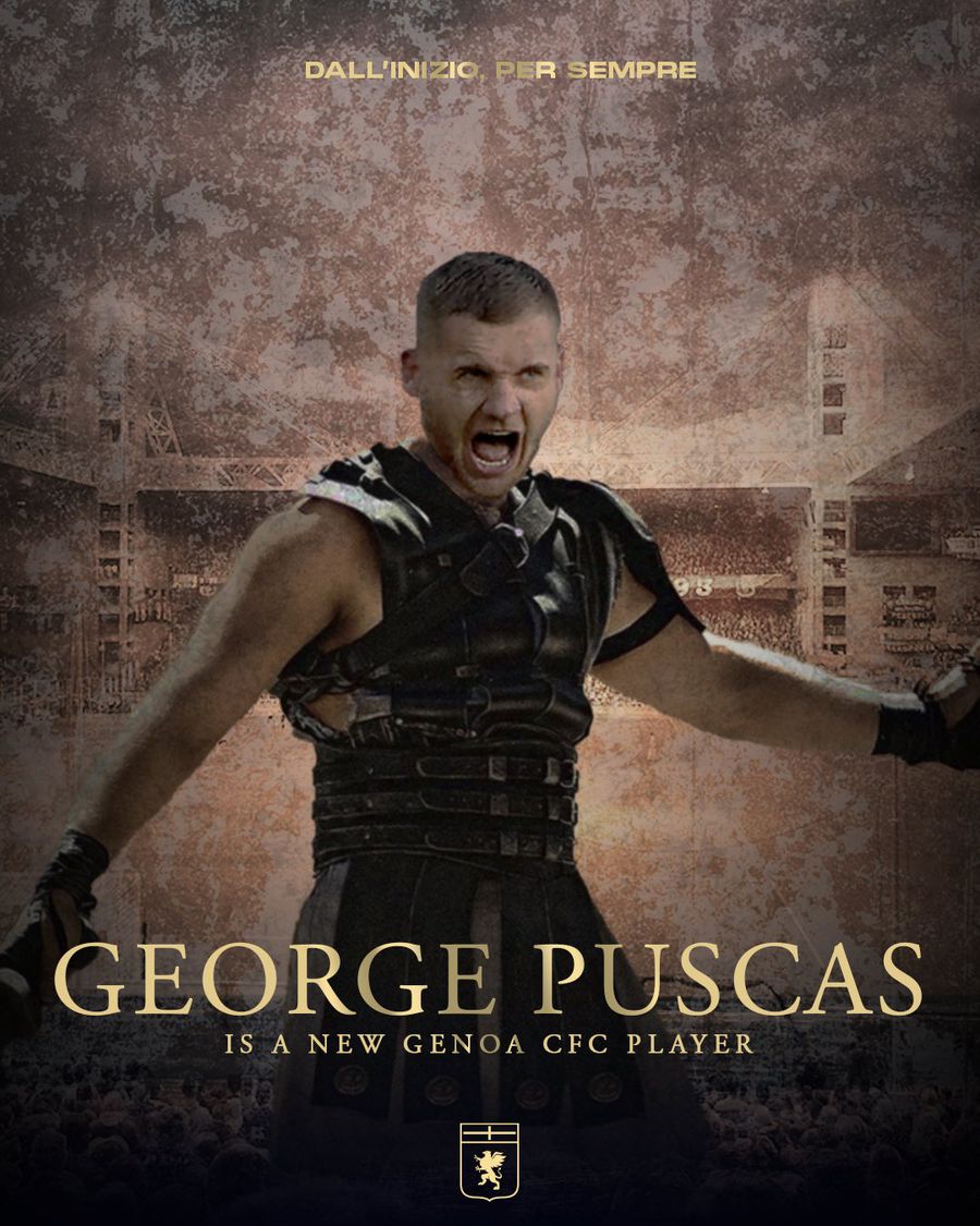 Pușcaș, prezentat ca un gladiator la Genoa! Imagine spectaculoasă cu atacantul român