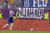 „Nu am aer” » Mesajul-simbol împotriva indiferenței din spitale, adus pe stadion la FCU Craiova - Rapid