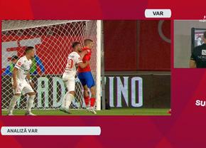 Păreri împărțite la pauză, la golul anulat lui FCSB cu Hermannstadt: „Decizie corectă / Nu este fault”