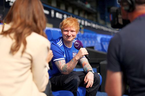 Ed Sheeran, pe stadionul lui Ipswich // foto: Guliver/gettyimages