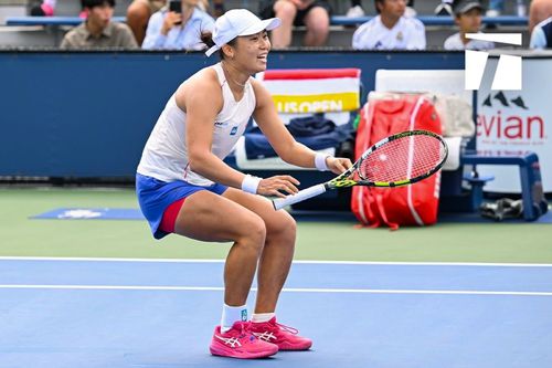 Janice Tjen după calificarea în turul 2 la US Open Foto: Matt Fitzgerald