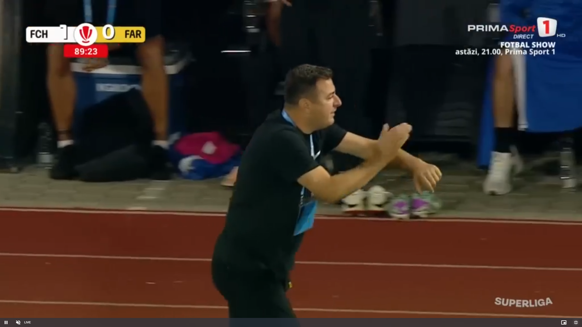 Faza controversată în Hermannstadt - Farul: penalty refuzat în minutul 90 » Ianis Zicu s-a umplut de nervi