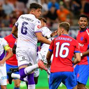Mario Tudose a fost lovit involuntar de Ngezana, în victoria piteștenilor cu FCSB, scor 2-0 / FOTO: Cristi Preda (GSP)